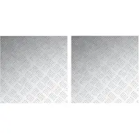 vidaXL Trapmatten 2 st 50 x 50 cm Zilver Aluminium Vierkant