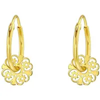 Montebello Oorbellen Berda - 925 Zilver Verguld - Vintage - 8mm - ∅12mm