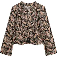 Superdry Blouse groen / rosa / zwart