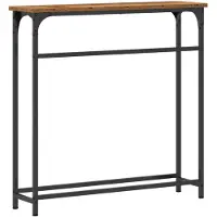 vidaXL Wandtafel Oudhout 75 x 19,5 x 75 cm Bewerkt hout