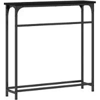 vidaXL Wandtafel Zwart Eiken 75 x 19,5 x 75 cm Bewerkt hout