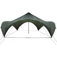 vidaXL Partytent Legergroen 600 x 600 x 400 cm Polyester en Staal