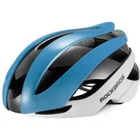RockBros Verstelbare fietshelm M 55-58 cm Blauw-Wit