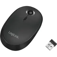Logilink ID0204 Muis Bluetooth, Radiografisch Optisch Zwart 3 Toetsen 1600 dpi Oplaadbaar