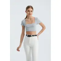 Hiccups for Kids Vierkante Halse Basis Crop Top