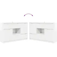 vidaXL Dressoir Hoogglans wit 100 x 30 x 65,6 Bewerkt hout