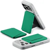 MOFT Snap Field Wallet - Agile Travel Wallet - Compatibel met MagSafe - Magnetische Kaarthouder - Pasjeshouder 8 Pasjes - RFID Portemonnee - Origami Standaard - Groen