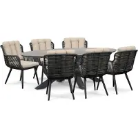 Coco Custa/Lunea 240x120 cm dining tuinset 7-delig