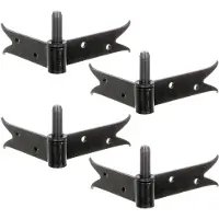 Alberts 863838 hoekplaatduim | om vast te schroeven | zwart | doornmaat Ø14 mm | plaat 140 x 120 mm | Set van 4