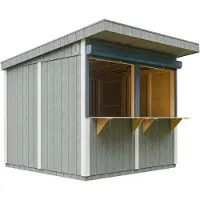 Timbela Premium buitenkiosk - 5,9 m² - H240 x B248 x D305 cm - Gemaakt van LP Smartside panelen - M950-CAVERN STEEL