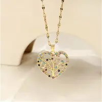Trend ketting - Verguld - Goudkleurig - Stijlvolle ketting - Roestvrijstalen -Vintage hanger ketting - vrouwen - cadeau