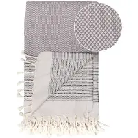 Samimi Pharao Luxe Hamamdoek Antraciet/Zwart 180x100 cm