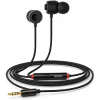 Grixx oordopjes met draad - 3.5mm jack - microfoon - handsfree bellen - Zwart