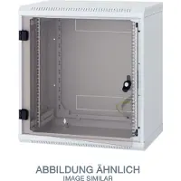 Triton - Wandkast, 19 inch, enkelvoudig, 12HE/495mm, volledig glazen deur