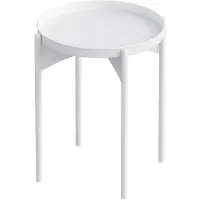 CALICOSY Bijzettafel met rond metalen blad h57 cm cole