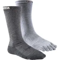 Injinji Mens Liner+Hiker Crew Coolmax/Nuwool Charcoal L/XL (44.5-47.5)