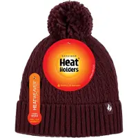 Heat Holder - Thermische muts voor dames met pompon - Wijn