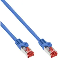 InLine Patchkabel, S/FTP (PiMf), Cat.6, 250 MHz, PVC, CCA, blauw, 10m
