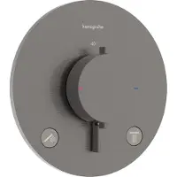 Hansgrohe Ecostat Comfort S - Inbouwthermostaat - Ecostat thermostaat - voor 2 functies - Brushed Black Chrome