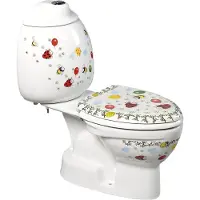 Creavit Kid Kinder-duobloktoilet, S-sifon, gedecoreerd