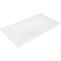 Wiesbaden Wastafel bajo enkel met 1 kraangat 80x46x1,8 cm keramiek mat wit