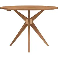 vidaXL Tuintafel Rond Ø110x75 cm, massief acaciahout
