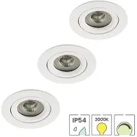 Lybardo - Lage Inbouwspots - 3-pack - 5W - Dimbaar - Waterdicht - Spotjes Inbouw