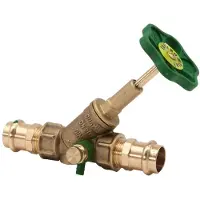 Schlosser JS Vrijstroomventiel, met persaansluiting (binnendraad), met aftapping, met stijgende spindel, DN20, persdiameter 22mm, DVGW gekeurd, 0015182200001
