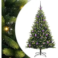vidaXL Kunstmatige Gehingde Kerstboom 150 LEDs Groen 150 cm PVC en PE