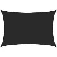 vidaXL Zonnezeil 160 g/m² 2,5x4 m HDPE zwart