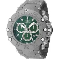 Invicta Subaqua 48192 Herenhorloge - Quartz Uurwerk - Titanium met Groene Wijzerplaat - 52 mm