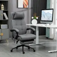 STILVORA Bureaustoel Met Massage En Lendenverwarming - Ergonomisch Verstelbaar - Voor Thuis En Kantoor - Staal - Grijs
