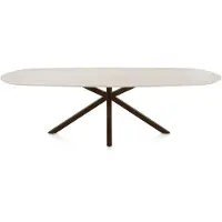Henders & Hazel Caletta Esszimmertisch Oval HPL/Metall Kreuzfuß