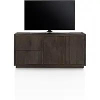 Henders & Hazel Gijon TV-Sideboard Basalt Eiche Furnier Platinlack