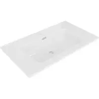 Wiesbaden Wastafel Bajo Enkel Met 1 Kraangat 100x46x1,8cm Keramiek Glans Wit