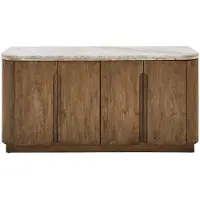 Signature Dressoir van massief hout en marmer buren