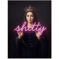 PosterMonkey Poster 60x80 cm - Ironisch - Tekst - Neon - Posters - Kamer decoratie - Wanddecoratie woonkamer - Muurdecoratie slaapkamer