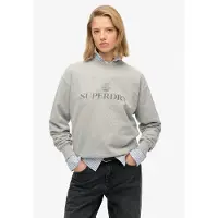 Superdry Dames Sweater Brits grijs (M), Casual, Katoen W2012453A