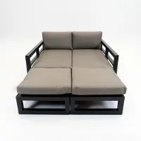 Vita Grosso 4-zits bank + 2x hocker antraciet