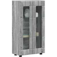 vidaXL Dressoir FLORIN 55,5 x 29 x 100 cm Grijs Sonoma Bewerkt hout