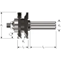 Rotec HM Contraprofielgarnituurfrees | GOLD-LINE | Z2 | ø41 | d2=8 - 271.37.4100