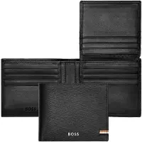 HUGO BOSS Leren Kaarthoes Iconic Card Case Black Zwart