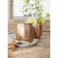 COSY&TRENDY COSY & TRENDY DRINKBEKER KOPERKLEURIG MET HANDVAT 12 STUKS IN VERPAKKING