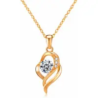 Trend Luxe ketting - verguld - Zirkonia - Stijlvolle ketting - Goudkleurig - Roestvrijstalen -cadeau -Valentijn - Liefde - Verrassing