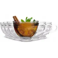 Altom Design Daisy Glazen Mokken 430ml - Set van 6