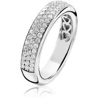 Zinzi zilveren ring wit ZIR1183