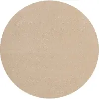 Pasper Badmat rond - 95 cm - Beige - Zachte Badkamermat met Gripcore Antislip - Gemaakt in België