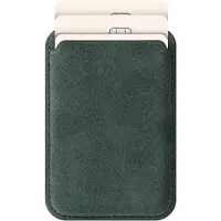 Rosso Avanti Magnetische Kaarthouder | Compatibel met MagSafe en Qi2 | Italiaans Alcantara | Luxe Wallet Pasjeshouder | Groen