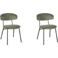 Label51 Zack eetkamerstoel ribstof forest - set van 2 stoelen