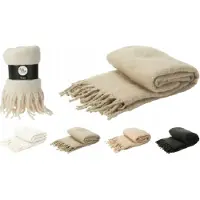 Koopman Woven Serie - Decoratieve Deken - 160x130 cm - Zacht - Franje